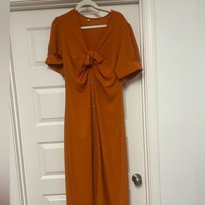SHEIN Rust Maxi Dress